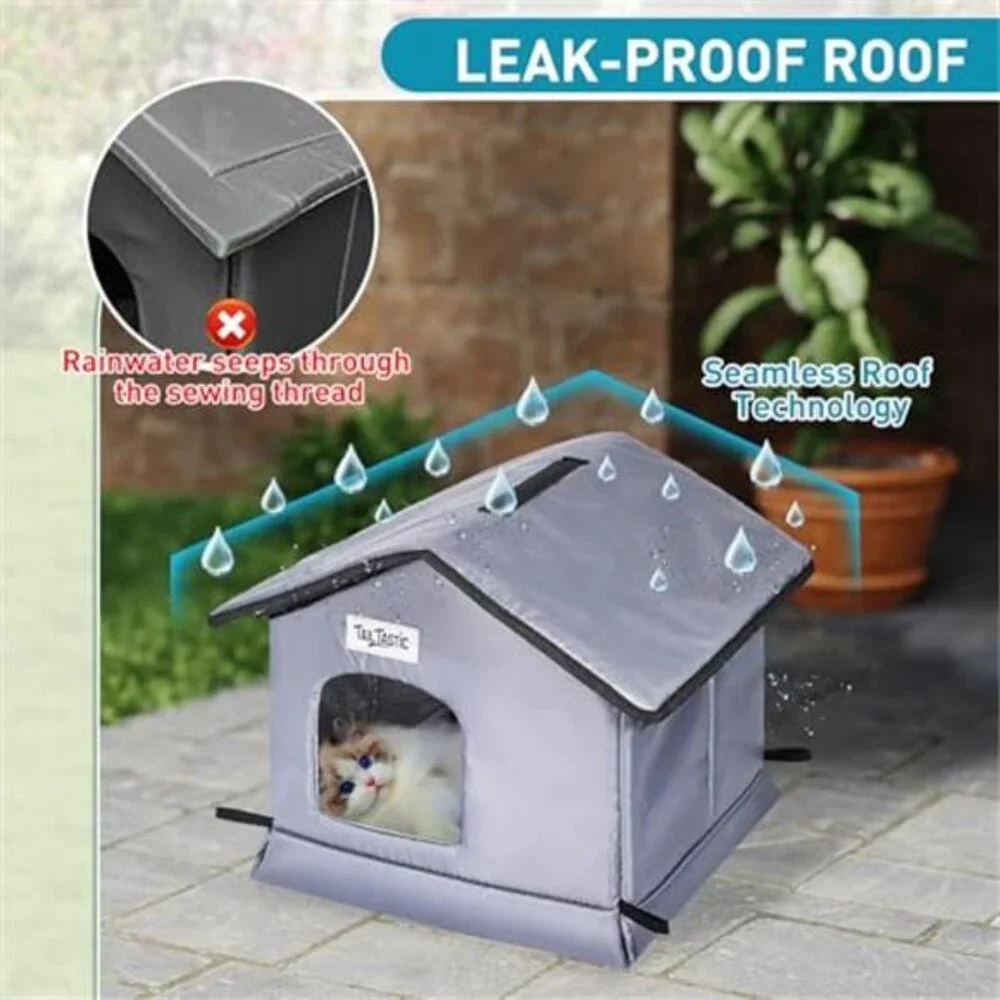 Outdoor Cat House Small Insulated Waterproof Shelter Warm Cozy Kitten Shelter